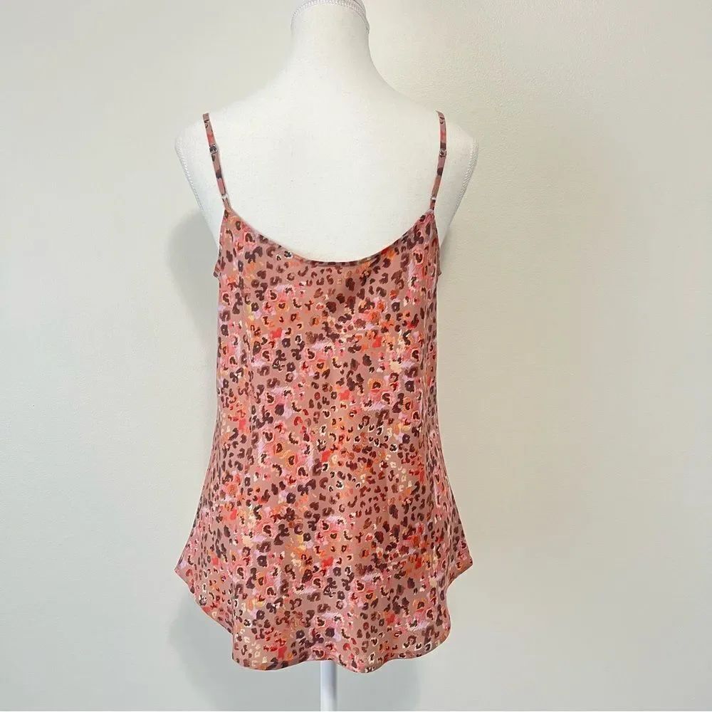 Garnet Hill %100 Silk Cami Top Size 4 Pink Preppy Feminine - Picture 4 of 7
